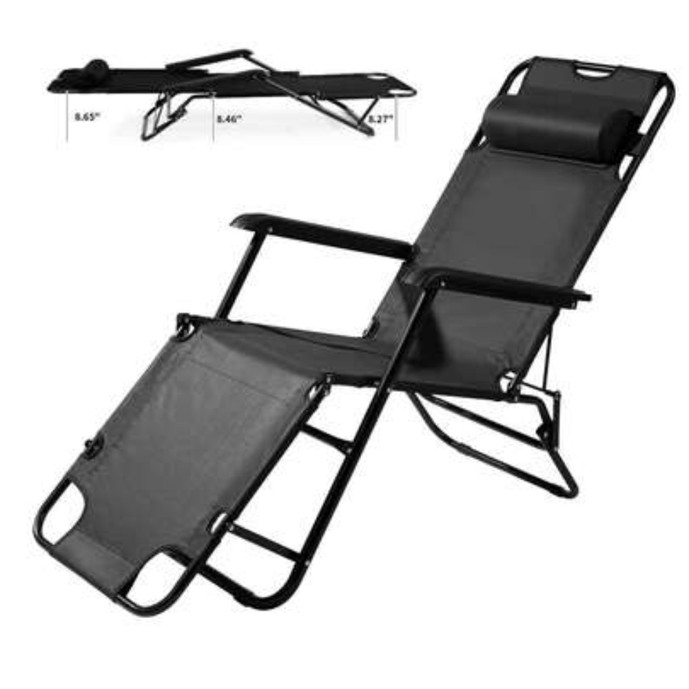 Outdoor Camping Recliner Chairs - Robuuste draagbare campingstoel met voetensteun, verstelbare