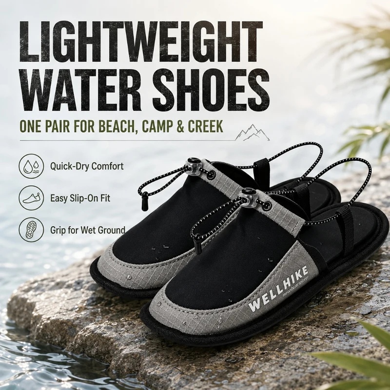 Outdoor Camping Items - Snel drogende kampeerslippers, wadenslippers, opvouwbare waterschoenen,