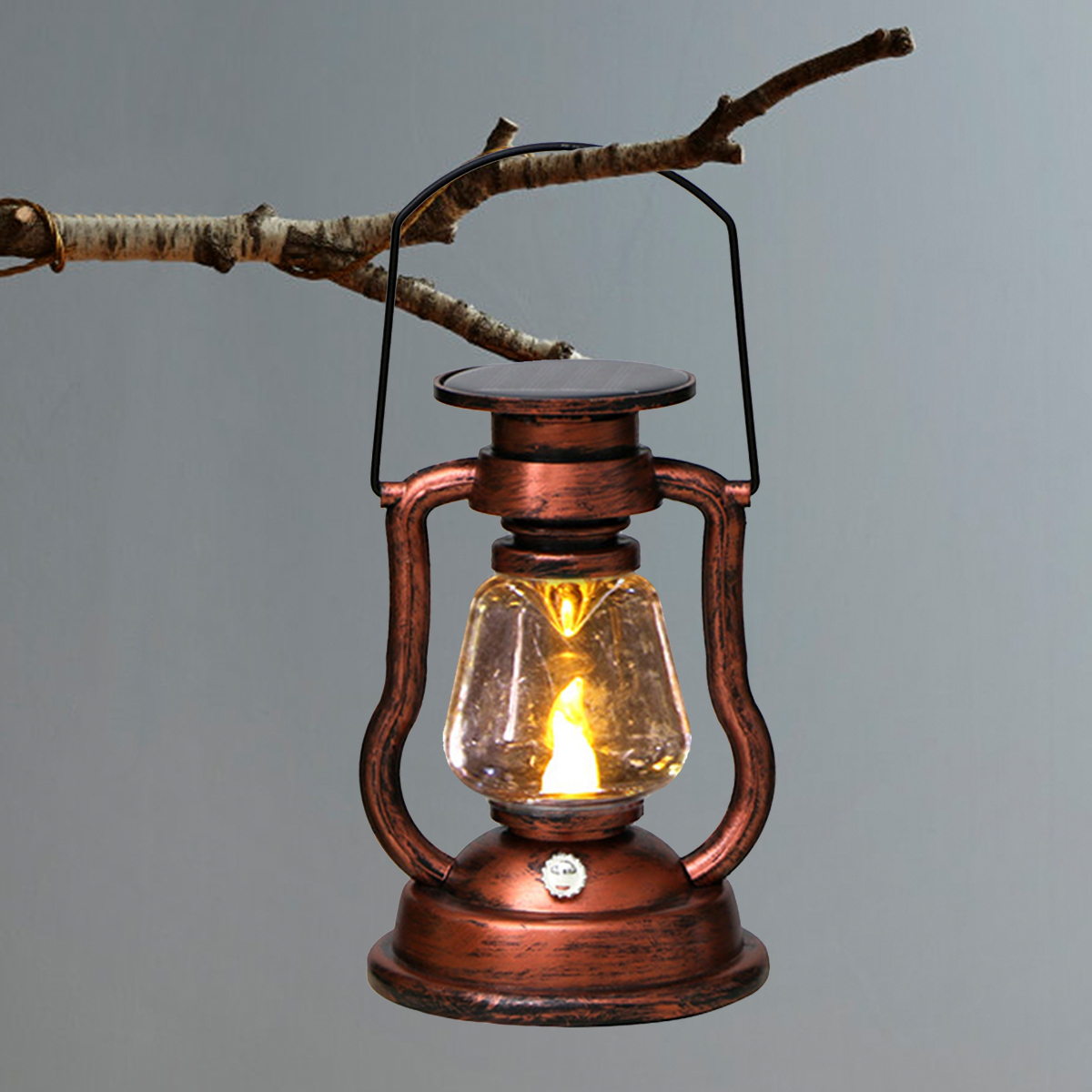 Camping Solar Lantern - Sfeerlicht Retro LED-zonnelicht Olielamp Flikkerende vlamloze