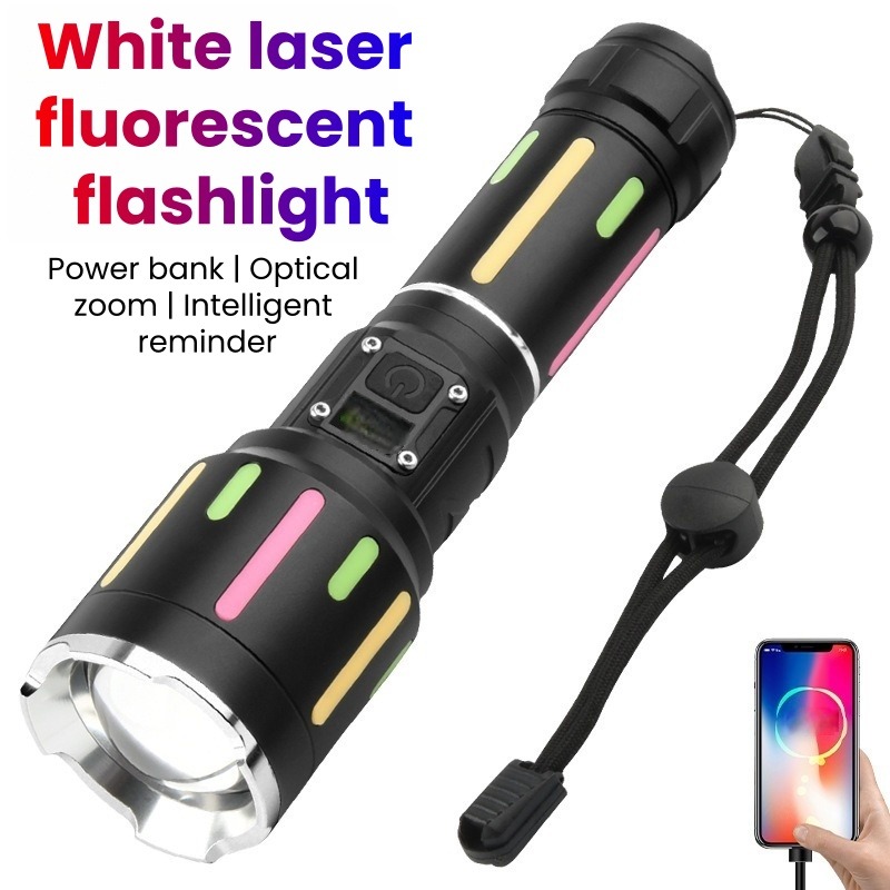 Outdoor Camping Lighting - Krachtige witlicht fluorescerende zaklamp Oplaadbare zoombare