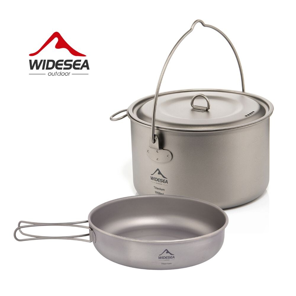 Outdoor Camping Kitchen Table - Widesea Camping Tafelgerei Titanium Kookgerei Set