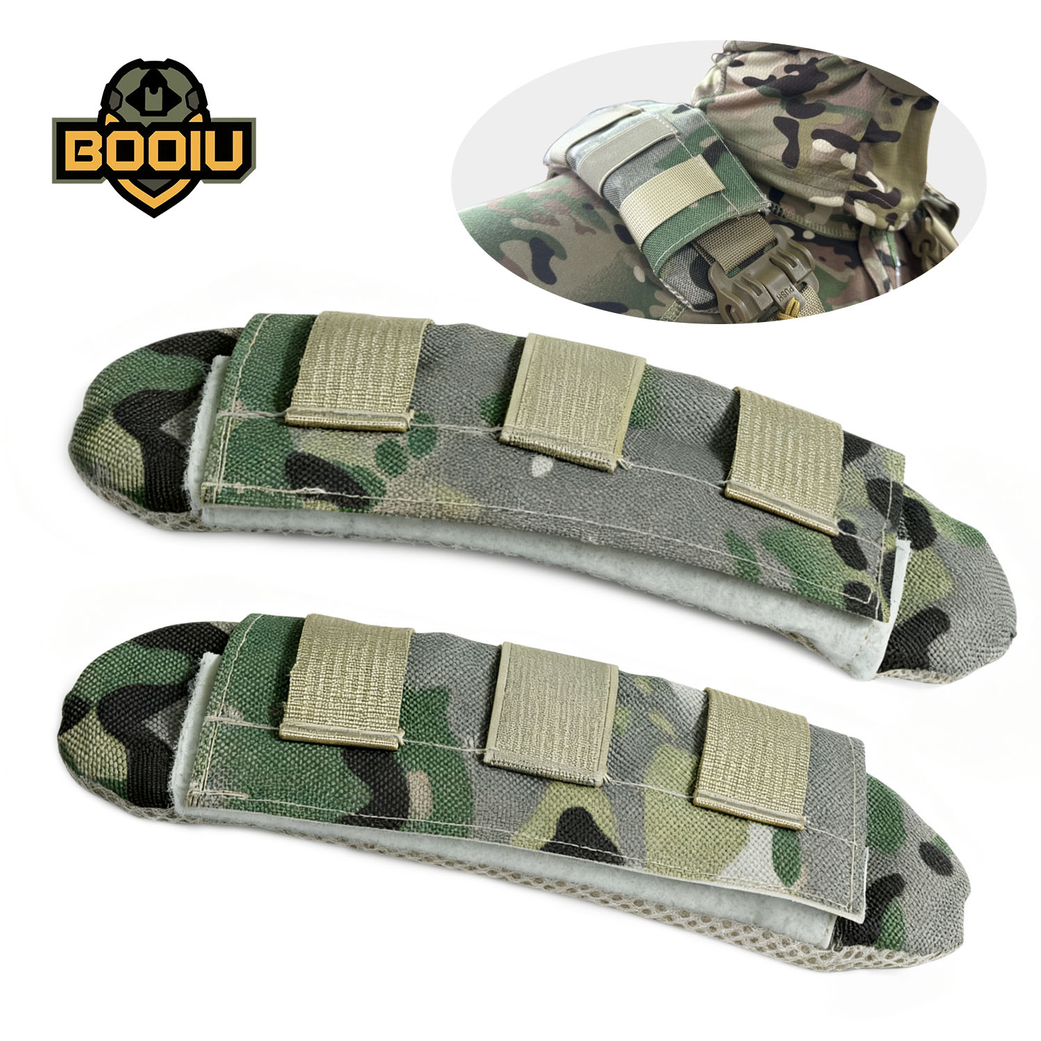 Outdoor Camping Vest - BOOIU 2PCS Tactisch Vest Schouderstuk Comfort