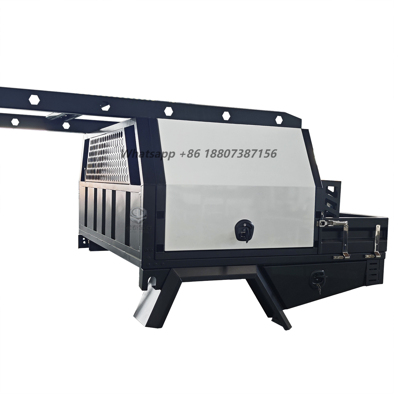 Outdoor Camping Ute - Aluminium gereedschapskist dakdrager met tonneau cover,