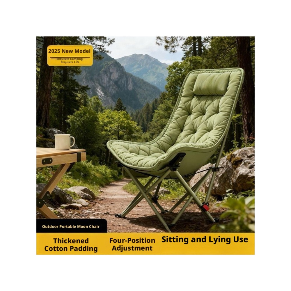 Outdoor Camping Recliner Chairs - Verdikkende katoenen opvouwbare comfortabele relaxstoel voor