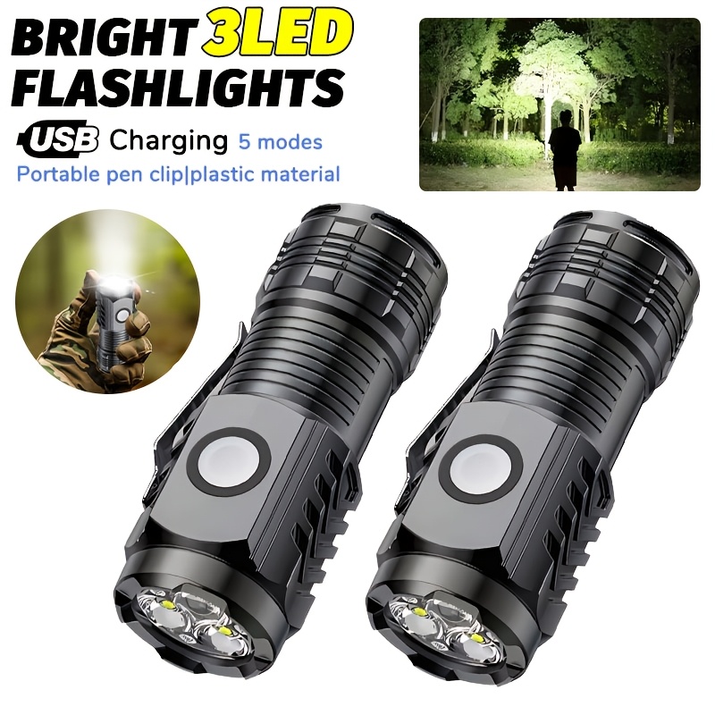 Outdoor Camping Adventure - Draagbare mini LED-handzaklamp Krachtige zaklamp voor