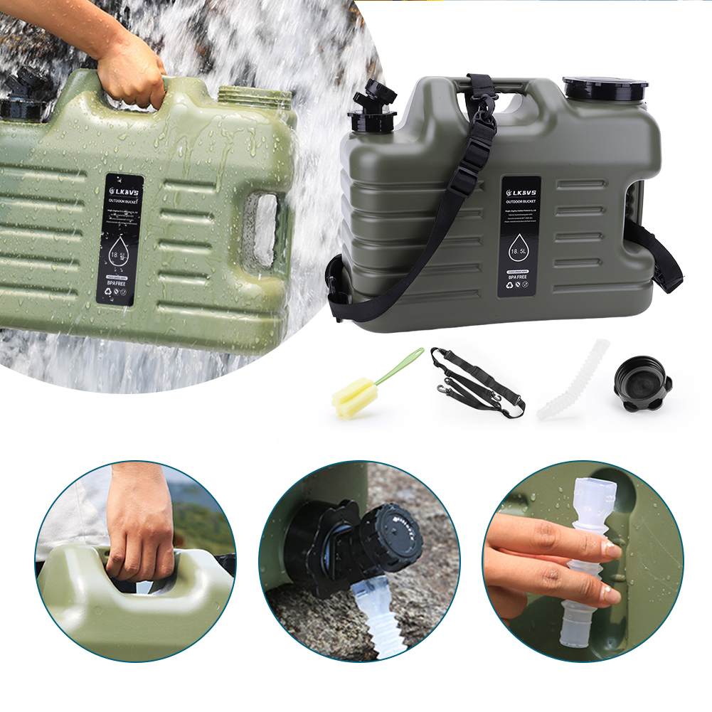 Outdoor Camping Water Jug - 18,5L draagbare campingwaterkan Geen lekkage Wateropslagtank