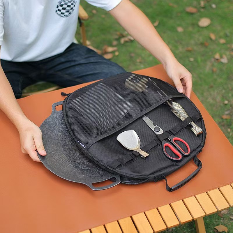 Outdoor Camping Griddle - Nieuwe grote verdikte opbergtas voor buitenkampeergrillplaten,