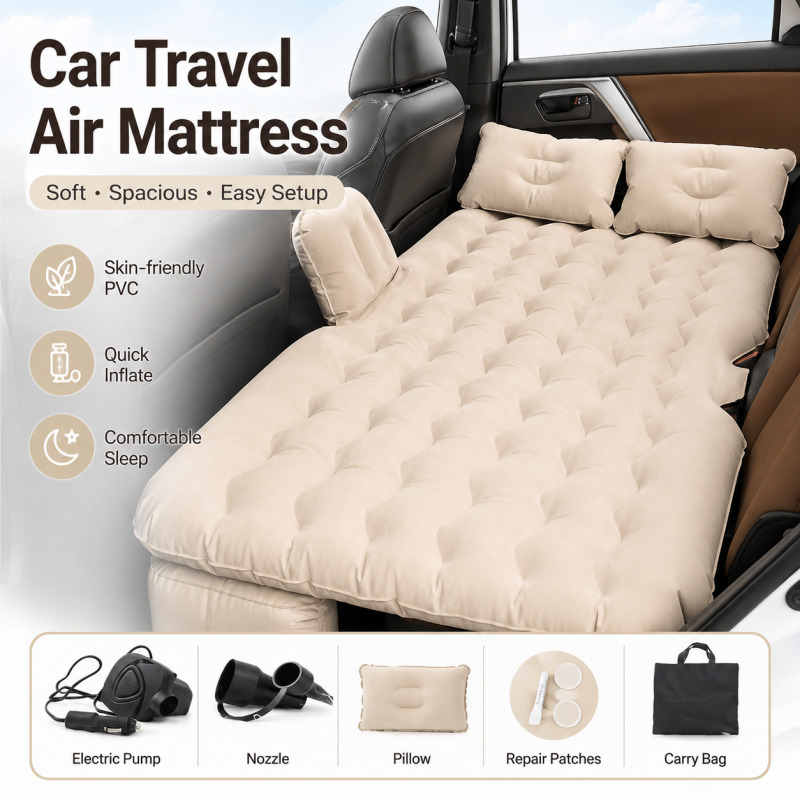 Outdoor Camping Carpet - Universeel auto-luchtbed, elektrisch opblaasbaar bed, slaapmat