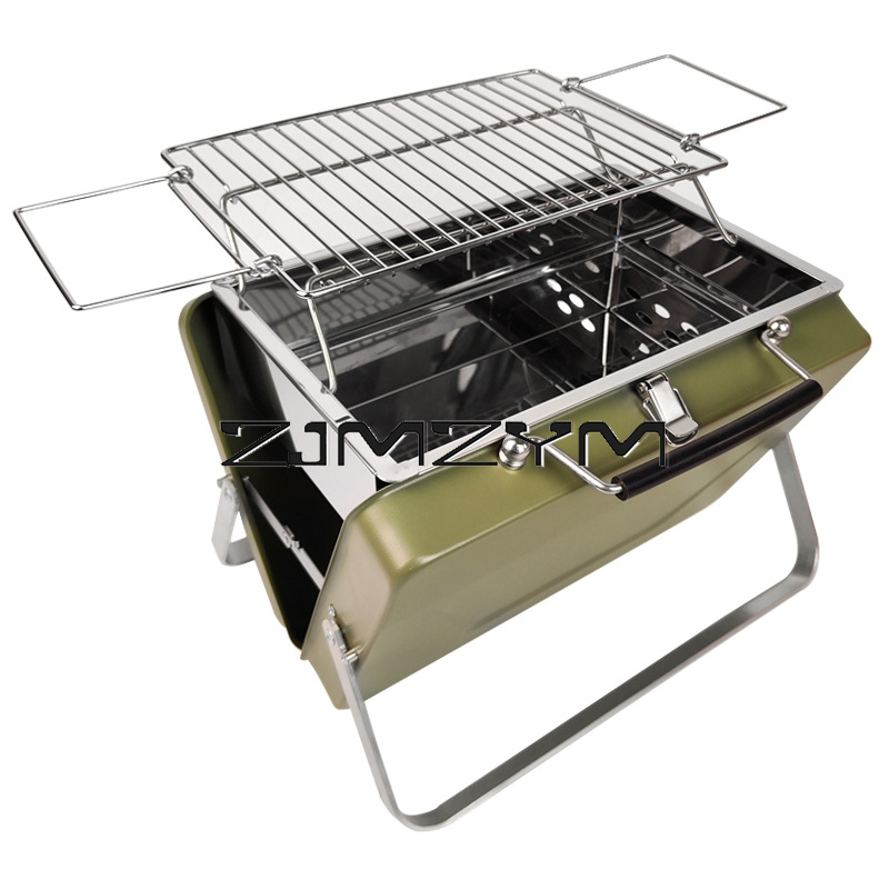 Outdoor Camping Griddle - Opvouwbare barbecue Grill Verstelbare hoogte Meshes