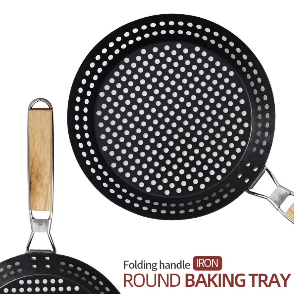Outdoor Camping Griddle - Vouwbare barbecuegrillplaat, draagbare ronde grillplaat voor