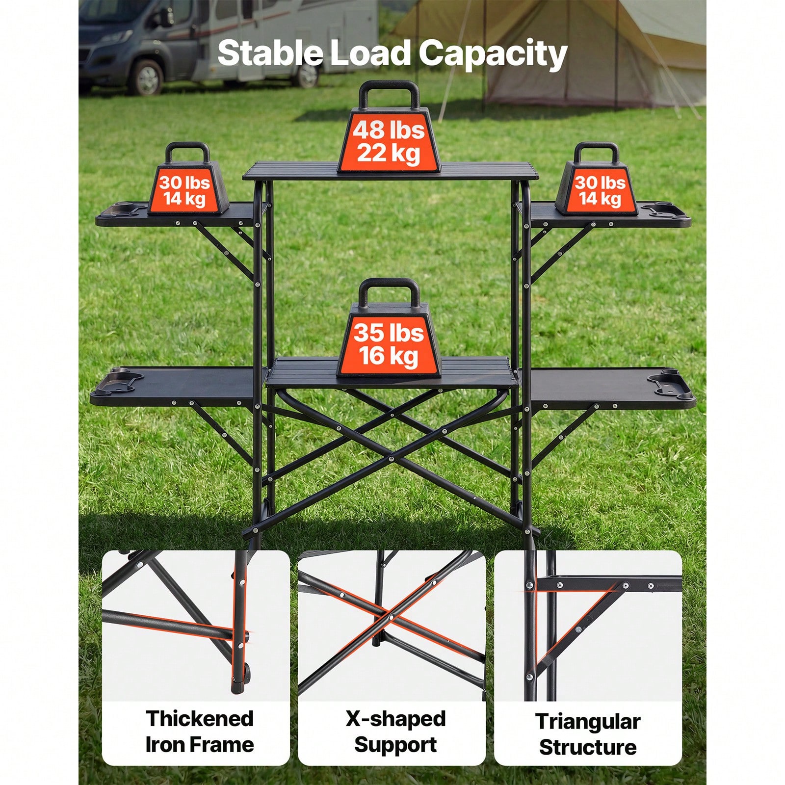 Campingkeukentafel, Slim-Fold  - Outdoor Camping Kitchen Table recensie en prijs