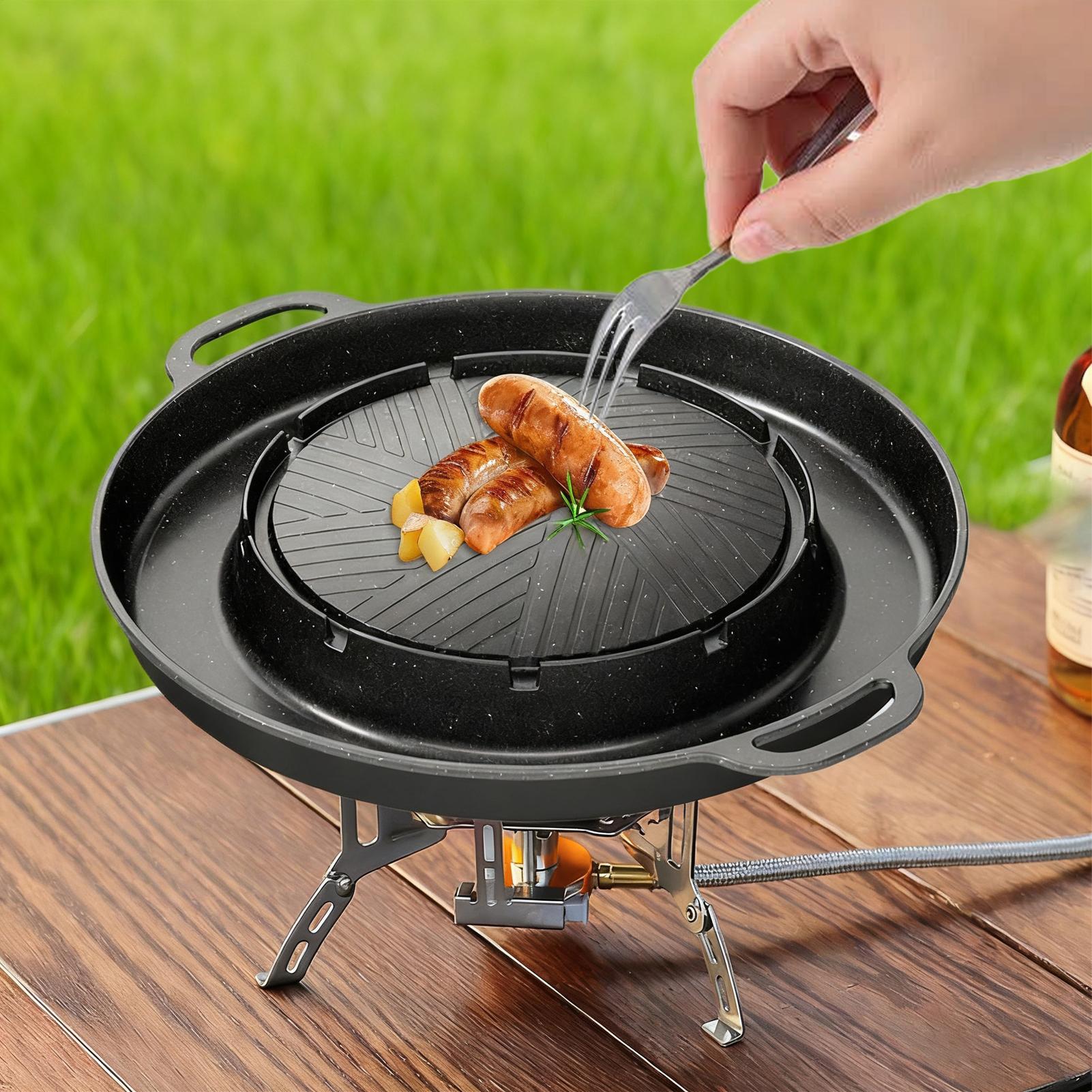2-in-1 grill en hete pan voor  - Outdoor Camping Griddle recensie en prijs