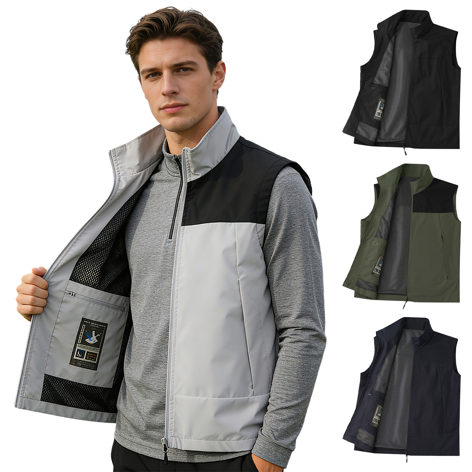 # M-5XL Heren Golfvest met Sta - Outdoor Camping Vest recensie en prijs