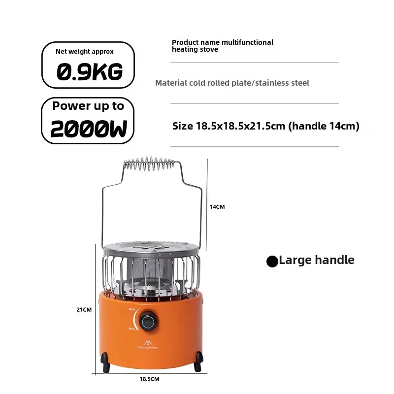 MOUNTAINHIKER Draagbare 2000W  - Outdoor Camping Gas Heater recensie en prijs