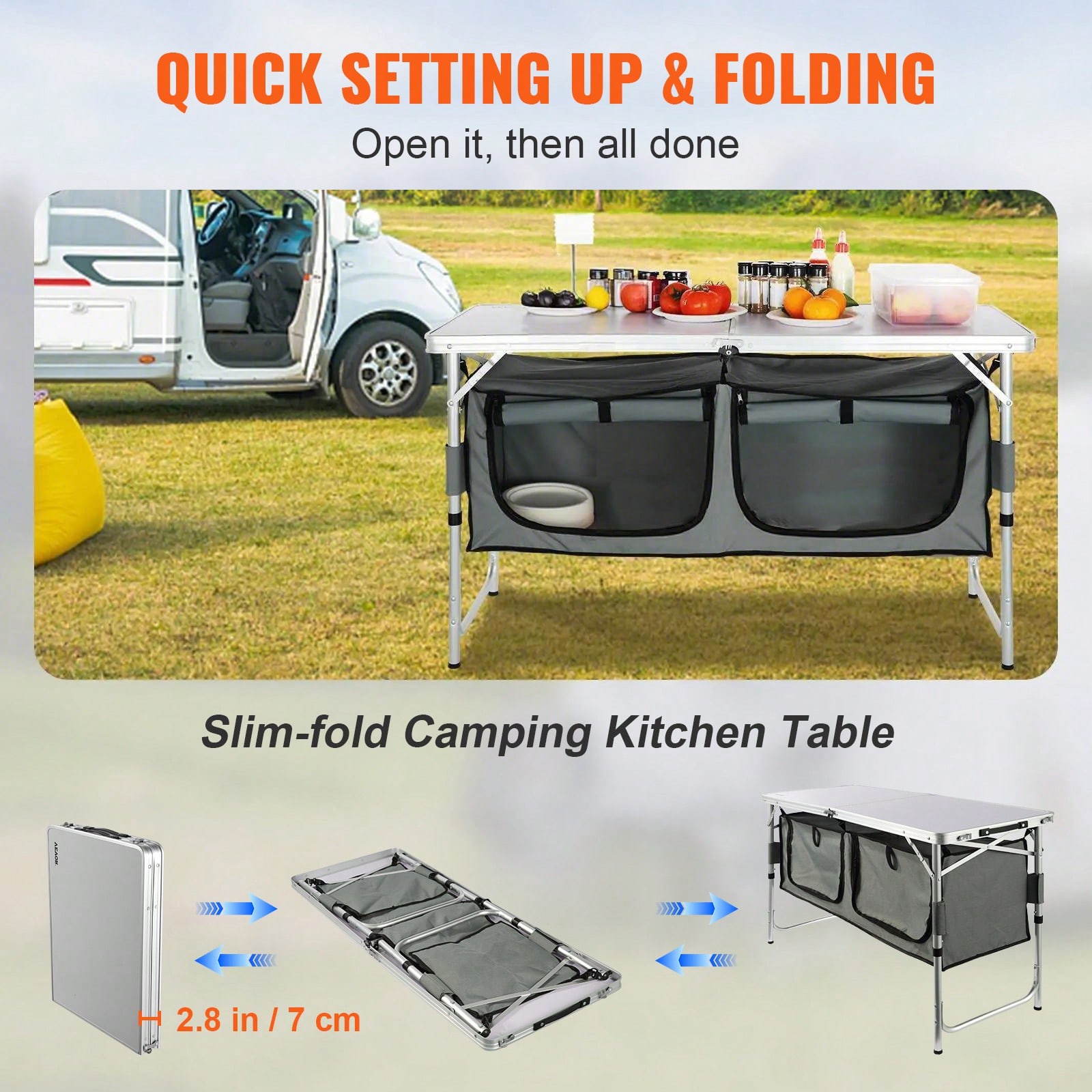 Snel op te zetten opvouwbare c - Outdoor Camping Kitchen Table recensie en prijs