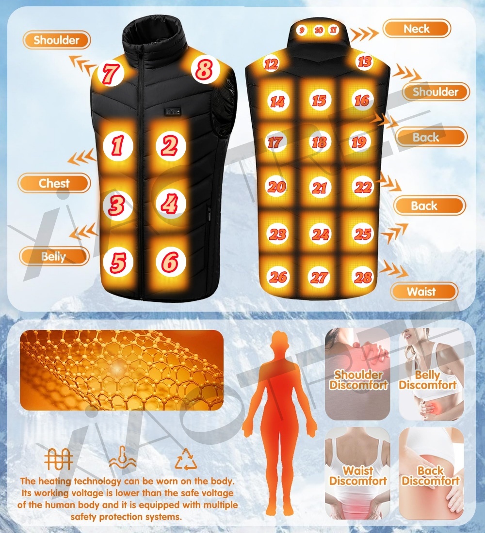 28/9 gebieden verwarmd vest he - Outdoor Camping Vest recensie en prijs