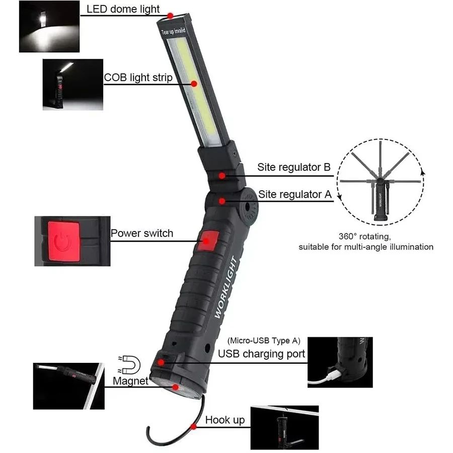 Nieuwe draagbare COB LED-zakla - Outdoor Camping Light Portable recensie en prijs